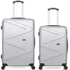 Wave Paris - Lot de 2 Valises grand format et weekend Amazone grises O...
