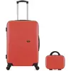 Wave Paris - Lot Valise weekend et Vanity Amazone corail OS