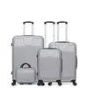 Set de 4 valises - WAVE PARIS - SELENGA-C - 4 roues - Gris