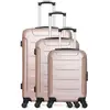 WAVE PARIS HERO - SET DE 3 ABS ELBE-A 70 cm 4 Roues - ROSE DORE