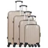 Hero - 4 Valises 4 roues simples Carpates -M 75/65/55/46 cm beiges T.U