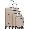 BLUESTAR - Set De 4 Valises LONDON-M 75 cm 4 Roues - beige