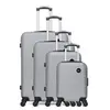 Set de 4 valises - BLUESTAR - LONDON-M - 4 roues - Gris