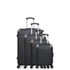 Set de 4 valises - WAVE PARIS - CONGO-M - 4 roues - Noir