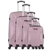 Set de 4 valises - BLUESTAR - GARIBALDI-M - 4 roues - Rose doré