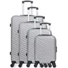 Set de 4 valises - WAVE PARIS - LENA-M - 4 roues - Gris