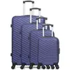 Set de 4 valises - WAVE PARIS - LENA-M - 4 roues - Marine