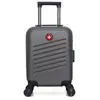 swiss kopper - valise cabine xxs zurich 46 cm 4 roues - gris fonce