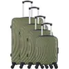 Hero - 4 Valises 4 roues Lagos-M 75/65/55/46 cm vert kaki T.U