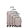 Set de 4 valises - WAVE PARIS - CONGO-M - 4 roues - Rose doré