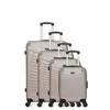 Set de 4 valises - WAVE PARIS - CONGO-M - 4 roues - Beige