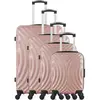Hero - 4 Valises 4 roues Lagos-M 75/65/55/46 cm rose doré T.U