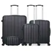 bluestar - set de 4 valises napoli-c 75 cm 4 roues - noir