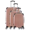 WAVE PARIS - SET DE 3 ABS/PC DENALI-B 4 Roues 75 cm - ROSE DORE
