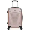 - valise cabine abs congo 4 roues 55 cm - rose dore