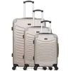 Set de 3 valises - WAVE PARIS - CONGO - 4 roues - Beige