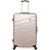 WAVE PARIS - valise grand format abs tigre 4 roues 75 cm - rose dore