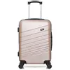 WAVE PARIS - Valise Cabine ABS TIGRE 4 Roues 55 cm - ROSE DORE