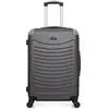 WAVE PARIS - Valise Weekend ABS CONGO 4 Roues 65 cm - GRIS FONCE