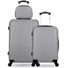 - lot de 3 - valise weekend, valise cabine et vanity lanzarote - gris