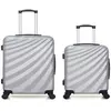 - lot de 2 - valise weekend et valise cabine danube - gris
