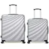 - lot de 2 - valise grand format et valise weekend danube - gris