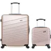 Wave Paris lot de 2 - valises grand format et cabine xxs tigre - rose dore
