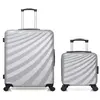 - lot de 2 - valises grand format et cabine xxs danube - gris