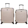 Wave Paris - lot de 2 valises grand format et week-end congo - beige