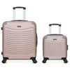 - lot de 2 - valise weekend et valise cabine xxs congo - rose dore