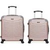 Wave Paris - lot de 2 valises week-end et cabine congo - rose dore