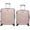Wave Paris - lot de 2 valises grand format et week-end congo - rose dore