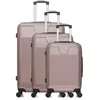 Set de 3 valises - WAVE PARIS - SELENGA - 4 roues - Rose doré
