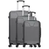Set de 3 valises - WAVE PARIS - SELENGA - 4 roues - Gris foncé