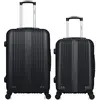 - lot de 2 valises weekend et cabine abs lipari - noir
