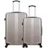 - lot de 2 - valise grand format et valise weekend lipari - beige