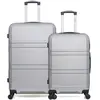 - lot de 2 valises grand format et weekend abs utah - gris
