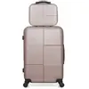 Hero - lot de 2 valises weekend et vanity abs coronado - rose dore