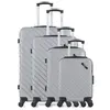 Bluestar - 4 Valises 4 roues simples Cité-M 75/65/55/42 cm grises T.U