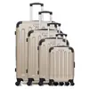 BLUESTAR - Set De 4 Valises MADRID-M 75 cm 4 Roues - beige