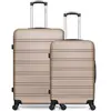 Hero - lot de 2 valises grand format et weekend renoso - beige