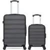 Hero - lot de 2 - valise weekend et valise cabine xxs renoso - gris fonce