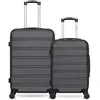Hero - lot de 2 valises weekend et cabine renoso - gris fonce