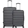 Hero - lot de 2 valises grand format et weekend renoso - gris fonce