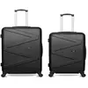 Wave Paris - lot de 2 valises grand format et weekend amazone - noir