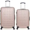 - lot de 2 - valise grand format et valise weekend taurus - rose dore