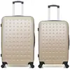 - lot de 2 - valise grand format et valise weekend taurus - beige