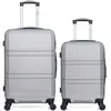 - lot de 2 - valise weekend et valise cabine utah - gris