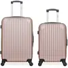 - lot de 2 - valise weekend et valise cabine carpates - rose dore
