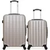- lot de 2 valises weekend et cabine abs himalaya - beige